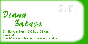 diana balazs business card
