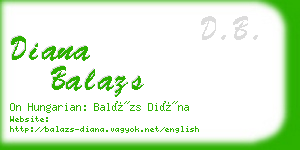 diana balazs business card